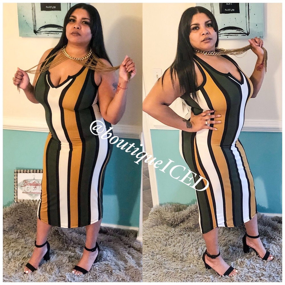 Curvy Color Block Midi - Picture 2 of 2